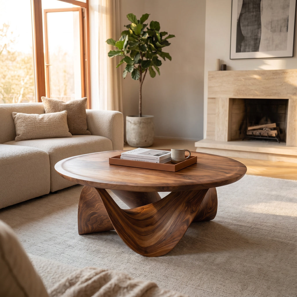 Sculptural Round Coffee Table